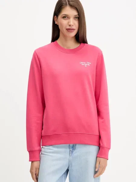 Суитчър Tommy Jeans с принт розово