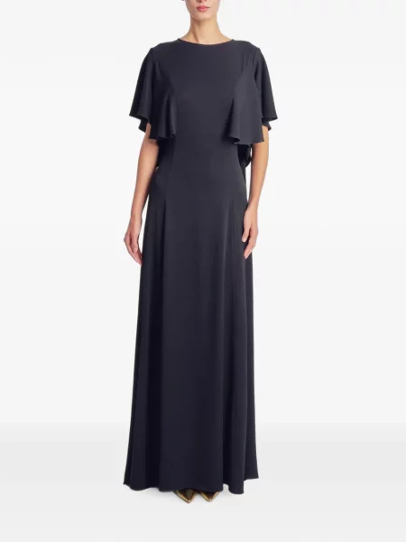 Rochie maxi Irina Schrotter cu volane negru