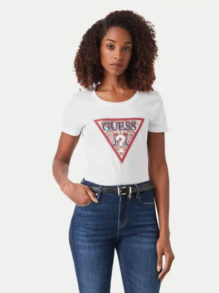 Guess T-shirt Slim Fit bijela