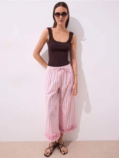 Mohito Culotte kelnės rožinė