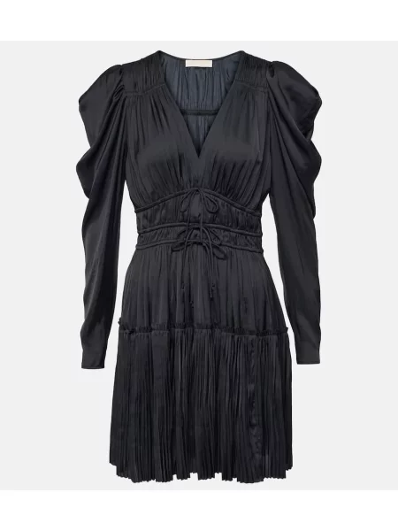 Rochie Ulla Johnson din satin drapată negru