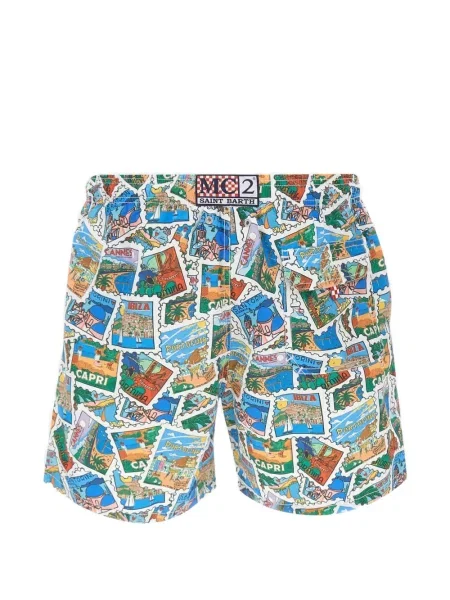 Slip de baie Mc2 Saint Barth cu imagine albastru