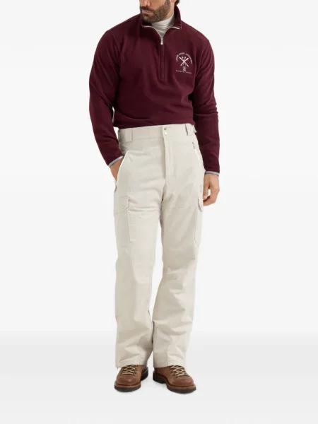 Spodnie cargo Brunello Cucinelli sztruksowe z logo