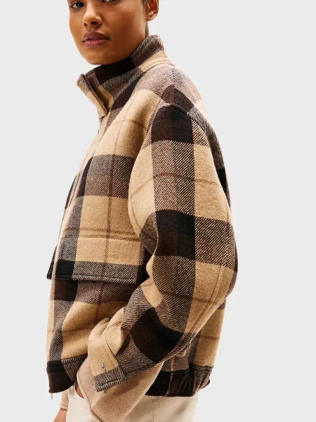Шерстяное клетчатое пальто Tommy Hilfiger