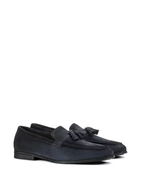 Pantofi loafer Doucal's din piele de căprioară albastru