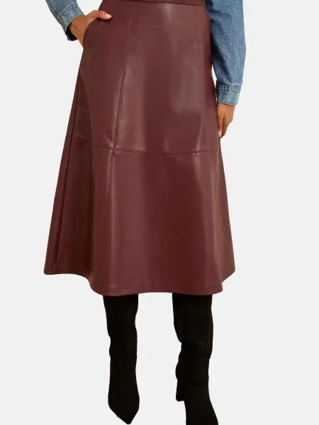 Love & roses Fustă bordeaux roșu