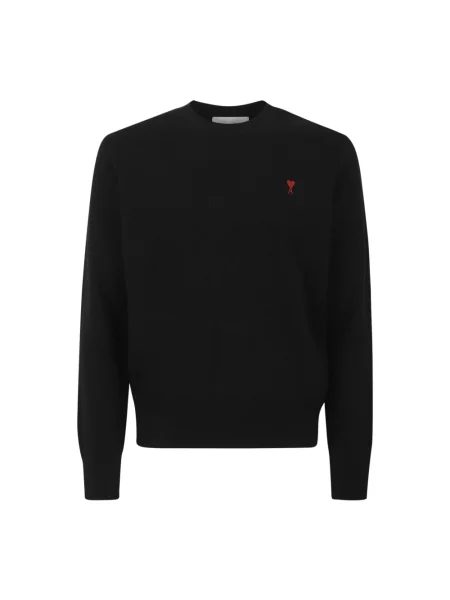 Sweter Ami Paris wełniany czarny