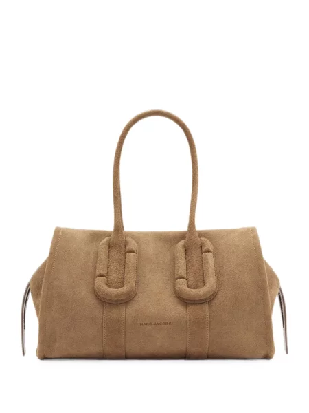 Geantă shopper Marc Jacobs din piele de căprioară maro