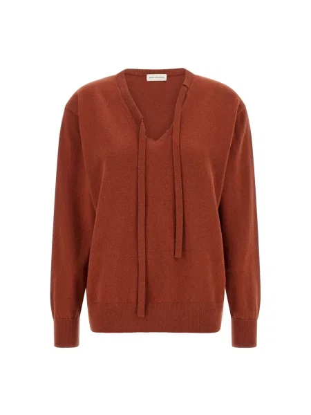 Sweter Dries Van Noten z kaszmiru czerwony