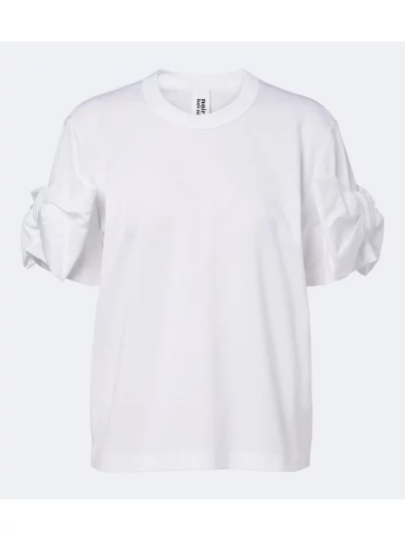 Tricou Noir Kei Ninomiya cu funde din jerseu alb