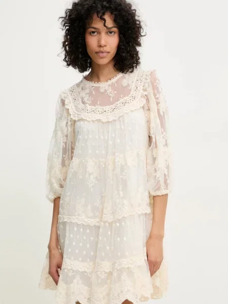 Answear Lab rochie mini evazati bej