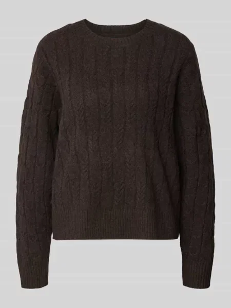 Sweter z dzianiny o kroju regular fit ze ściegiem warkoczowym model ‘ARIES’ Vero Moda