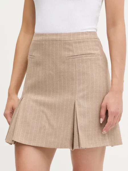 HUGO spódnica brązowy mini ołówkowa beżowa