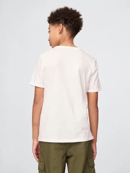 Tricou copii Gap alb