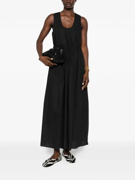 Rochie maxi Matteau fără mâneci de costum negru