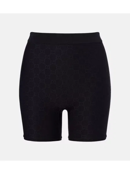 Szorty Gucci z dżerseju biker czarne