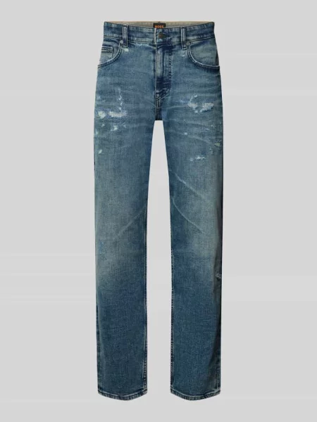 Jeansy o kroju tapered fit z mieszanki bawełny model ‘TROY’ Boss Orange