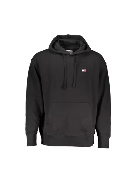 Bluza z kapturem Tommy Hilfiger z kapturem czarna