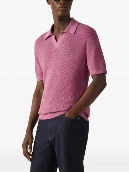 Tricou polo Zegna roz
