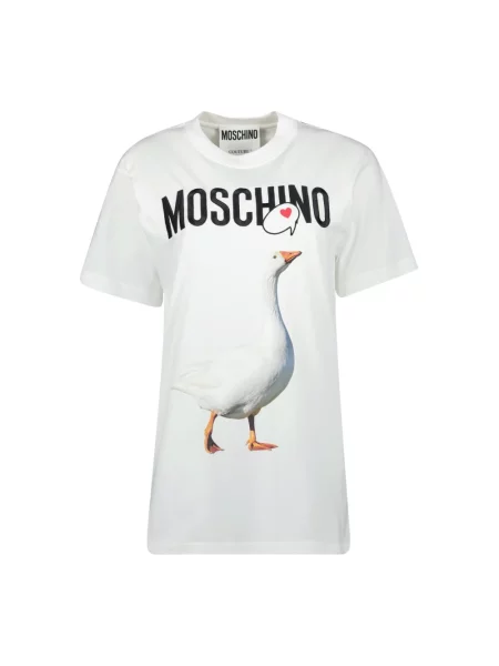 Koszulka Moschino z nadrukiem biała