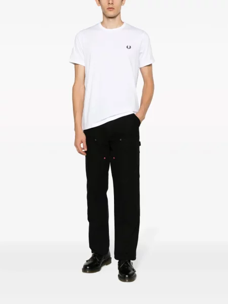 Siuvinėtas marškinėliai Fred Perry balta