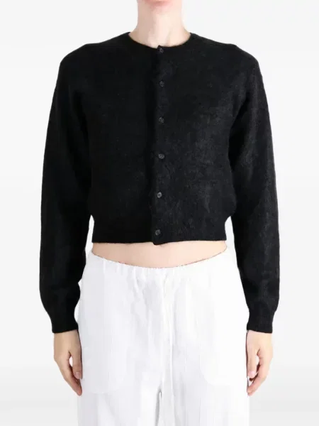 Decupat cardigan Auralee tricotate negru
