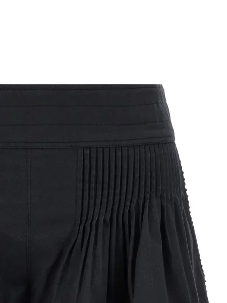 Pantaloni scurți Isabel Marant plisate negru