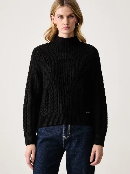 Guess sweter z wiskozą JESSIE czarny