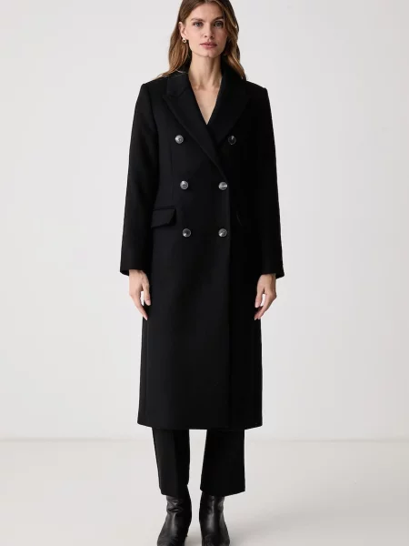 Palton Tommy Hilfiger de lână elegant negru