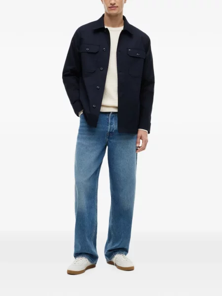 Geacă Tommy Hilfiger cu autograf albastru