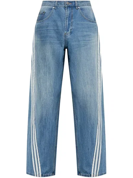 Szerokie jeansy Adidas czarne