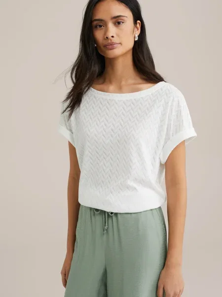 WE Fashion Tricou alb