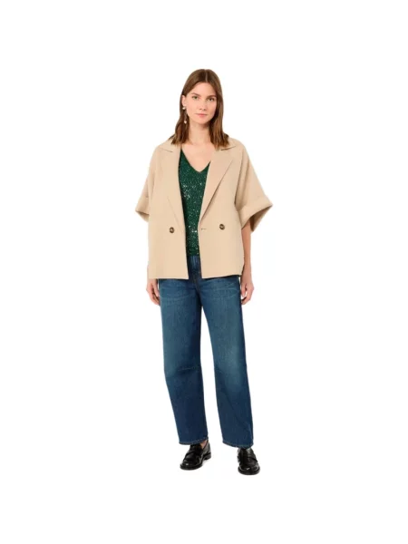 Weekend Max Mara Jeansy Typu Barrel Caduca blau niebieskie
