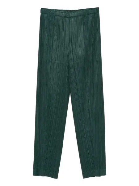 Pantaloni Pleats Please Issey Miyake plisate verde