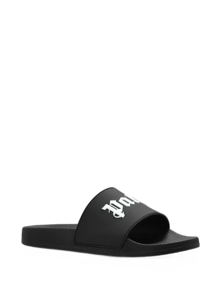 Papuci Palm Angels cu imagine negru