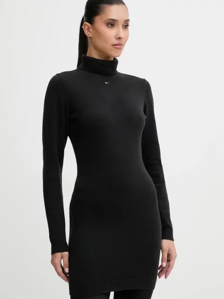 Tommy Jeans sukienka mini dopasowana czarny