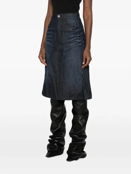 Fustă din denim Diesel albastru