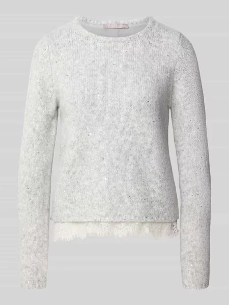 Sweter w kroju regular fit z dodatkiem wełny i moheru Christian Berg Woman Selection beżowy
