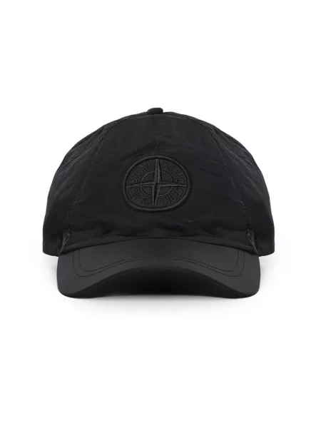 Czapka z daszkiem Stone Island z kamieniami czarna