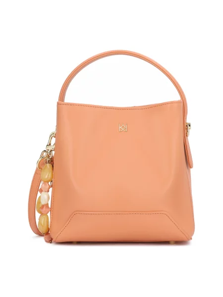 Torebka Kazar skórzana pomarańczowa