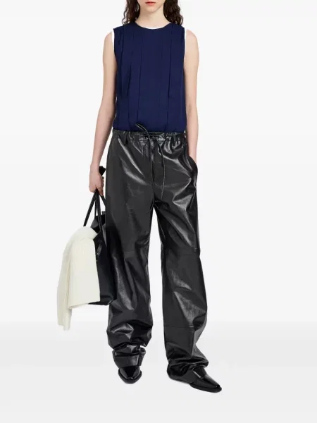 Плисиран топ Proenza Schouler White Label бяло