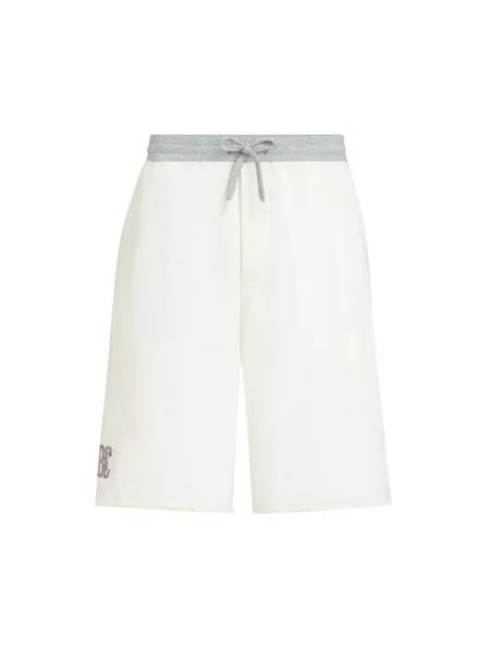 Bermudy Brunello Cucinelli frotte białe