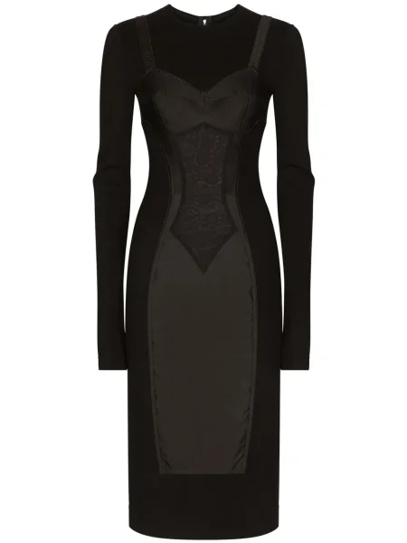 Osłona sukienka ołówkowa Dolce And Gabbana garniturowa czarna