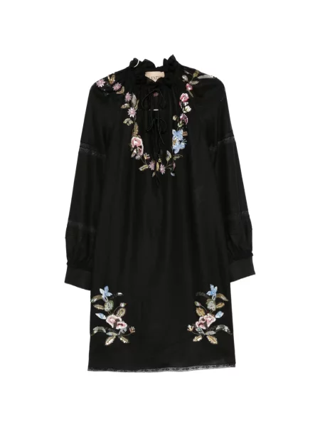 Rochie Valentino Garavani cu model floral de costum negru