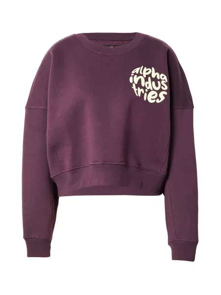 ALPHA INDUSTRIES Mikina limetková / ostružinová
