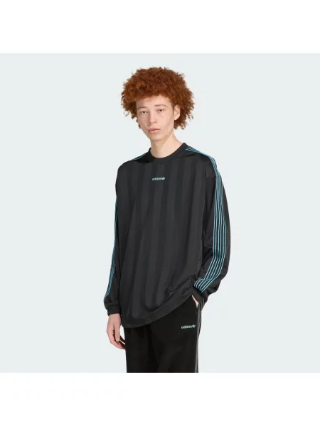Długa koszulka Adidas z długim rękawem z dżerseju czarna