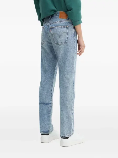 Blugi drepți Levi's® zdrențuiți negru