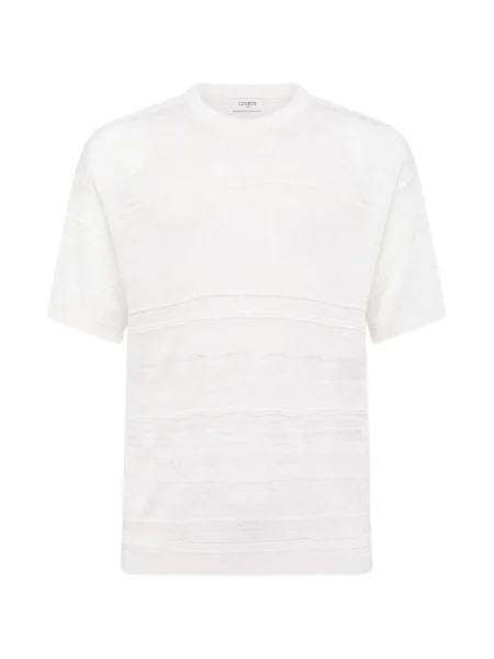 Плетена тениска Laneus бяло