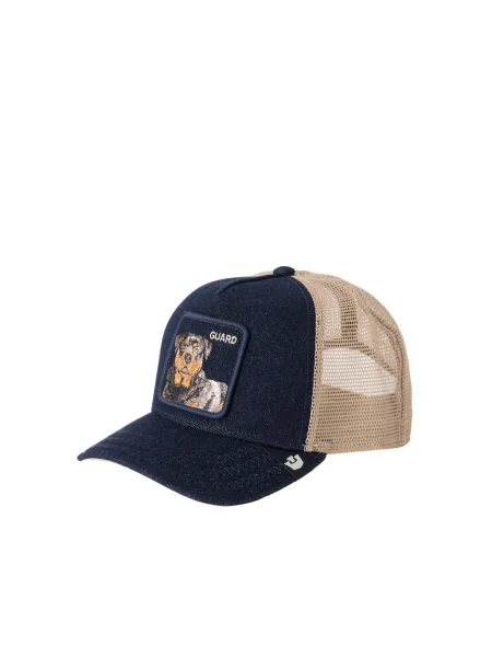 GOORIN Bros. Șapcă Denim Guard / albastru închis / maro coniac / gri grafit bej