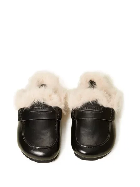 Papuci tip mules Twinset negru